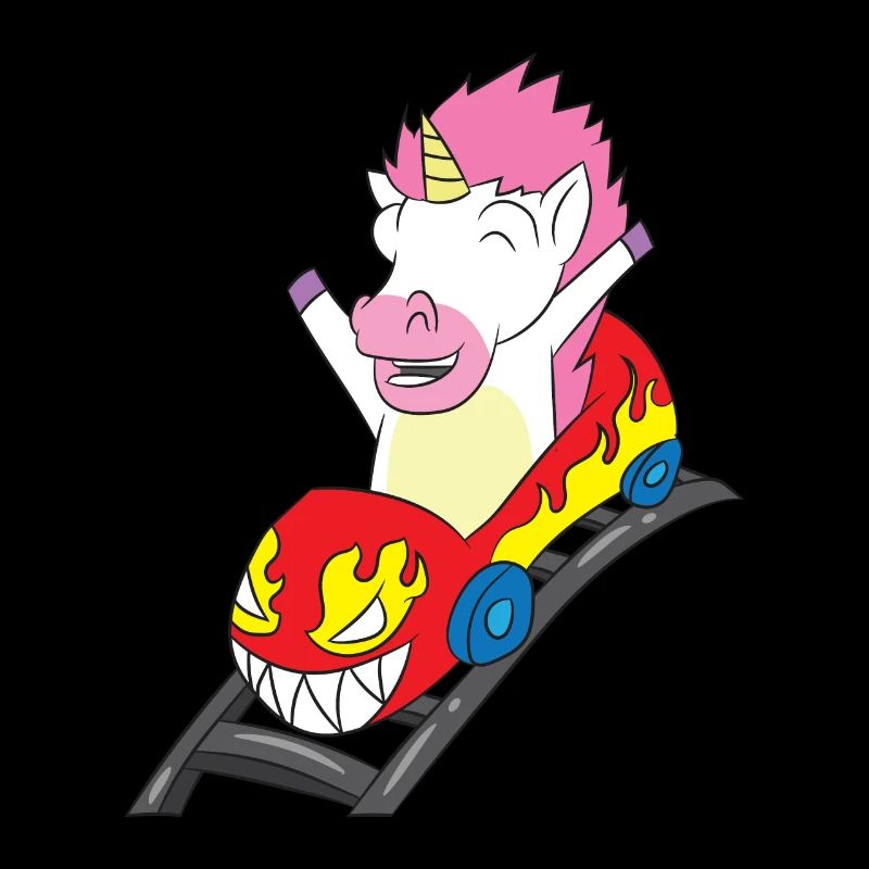 Roller Coaster Riding Unicorn Gift