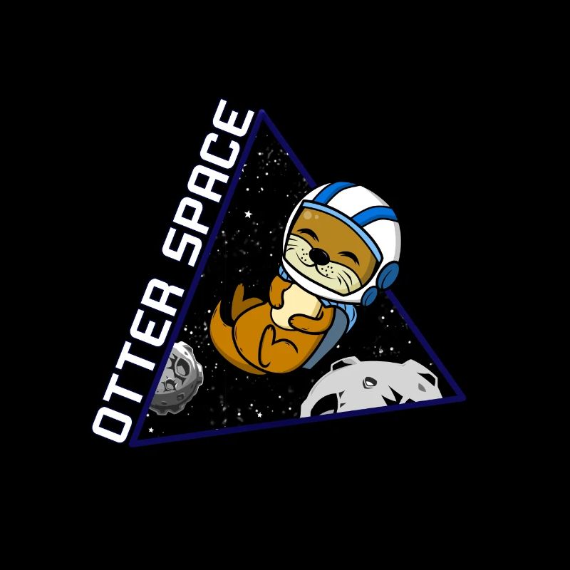 Otter Space Astronaut Planet Gift Voyager dans l'espace