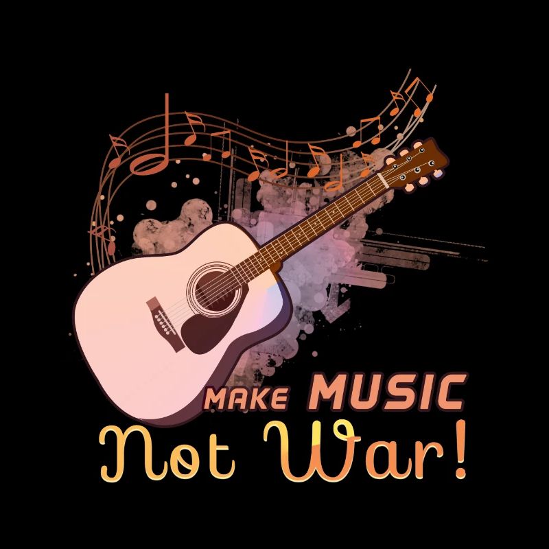 Make Music Not War Gitarrist Spruch