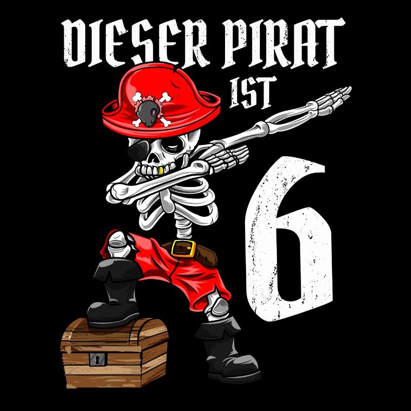 6 Jahre dabbing Pirat Junge 6. Geburtstag Geschenk