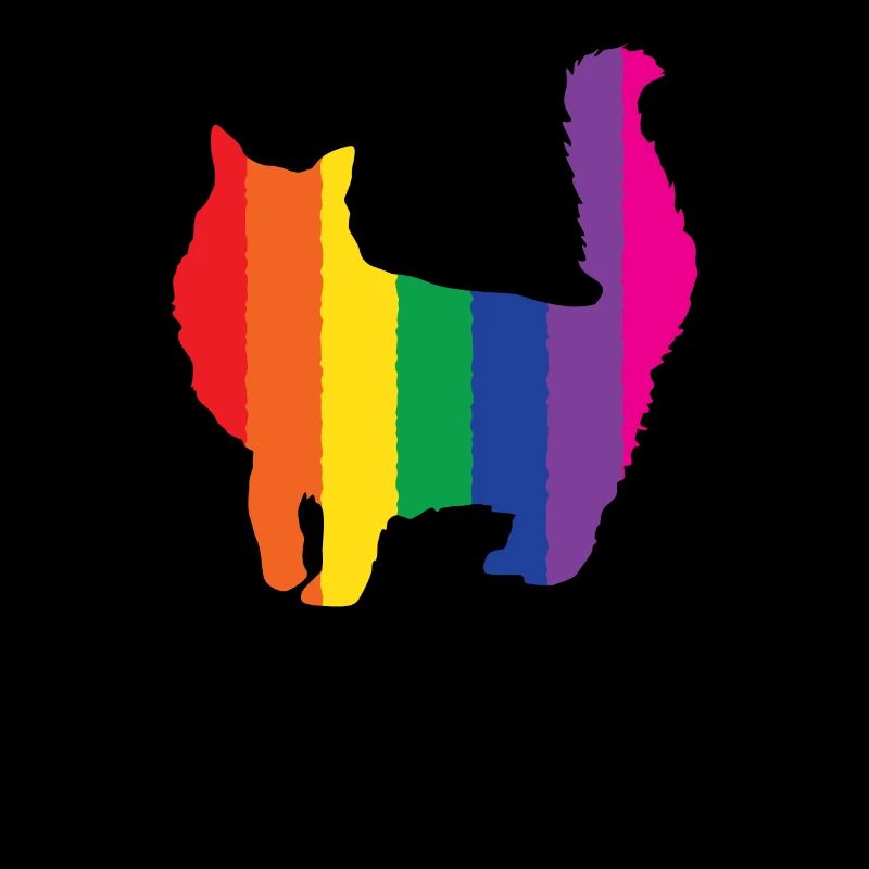 Chat cadeau de silhouette arc-en-ciel persan