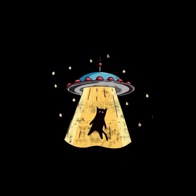 Alien UFO Cat Kitten Chat Cat Lady