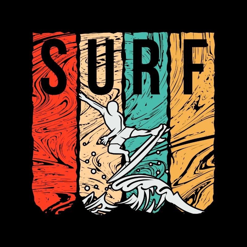 Surfing Surfer Surf Colorful
