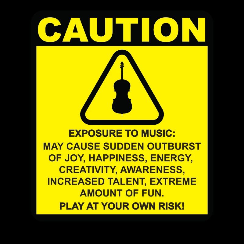 Caution Cello Cellist Gift Idea Cello Player