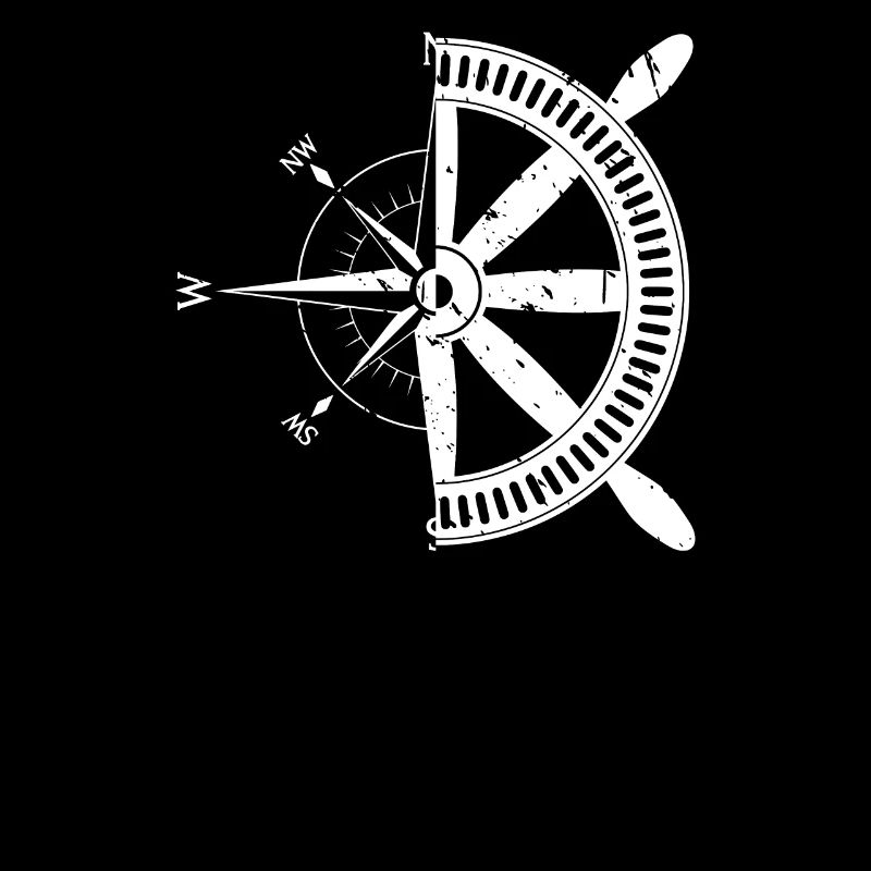 Compass steering wheel sailor seafaring gift idea