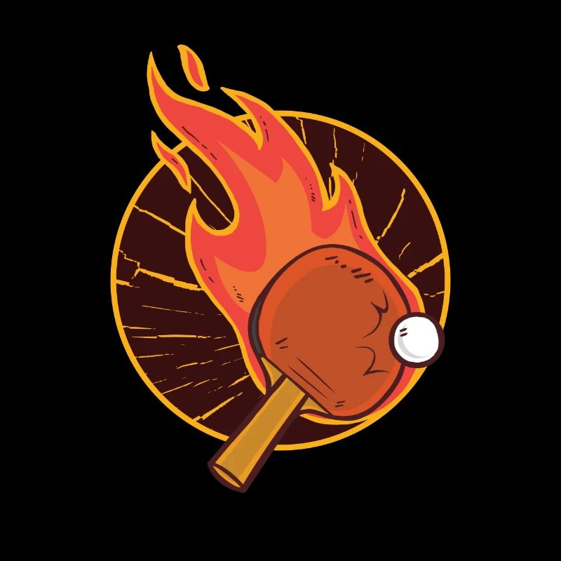 Burning PingPong table tennis