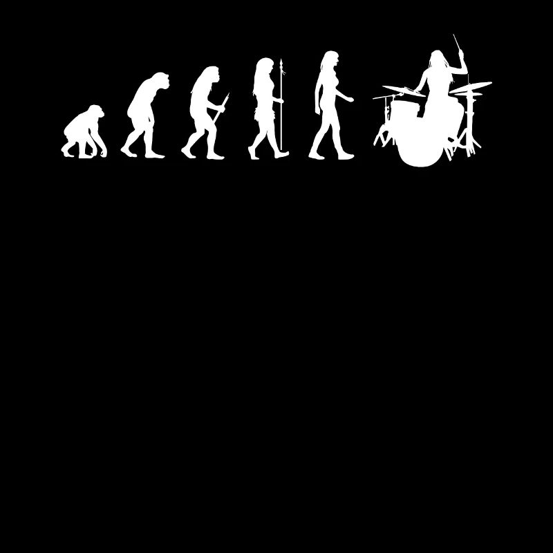 Evolution Woman Drums Drummer Geschenk Trommeln