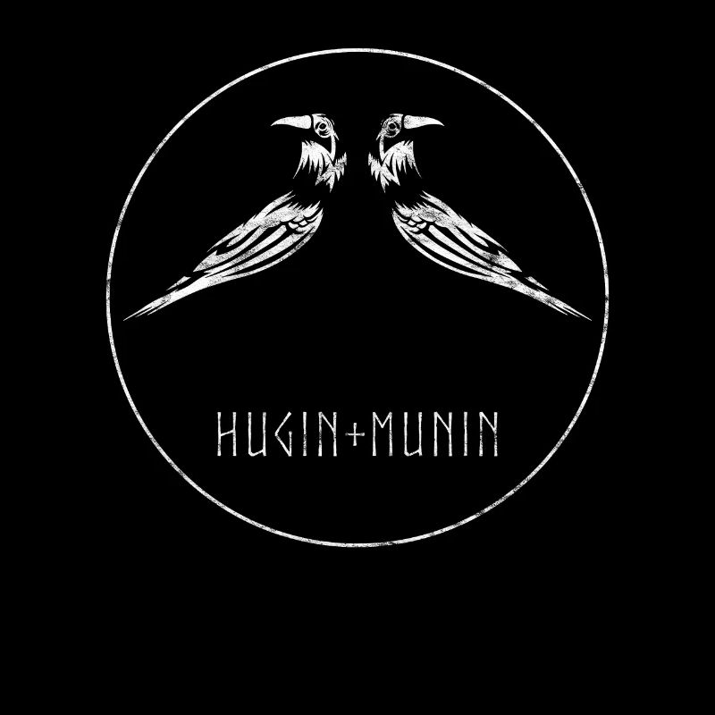 Viking Odin's Ravens Hugin & Munin