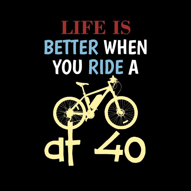 Fahrrad Shirt & Geschenkidee 40. Geburtstag