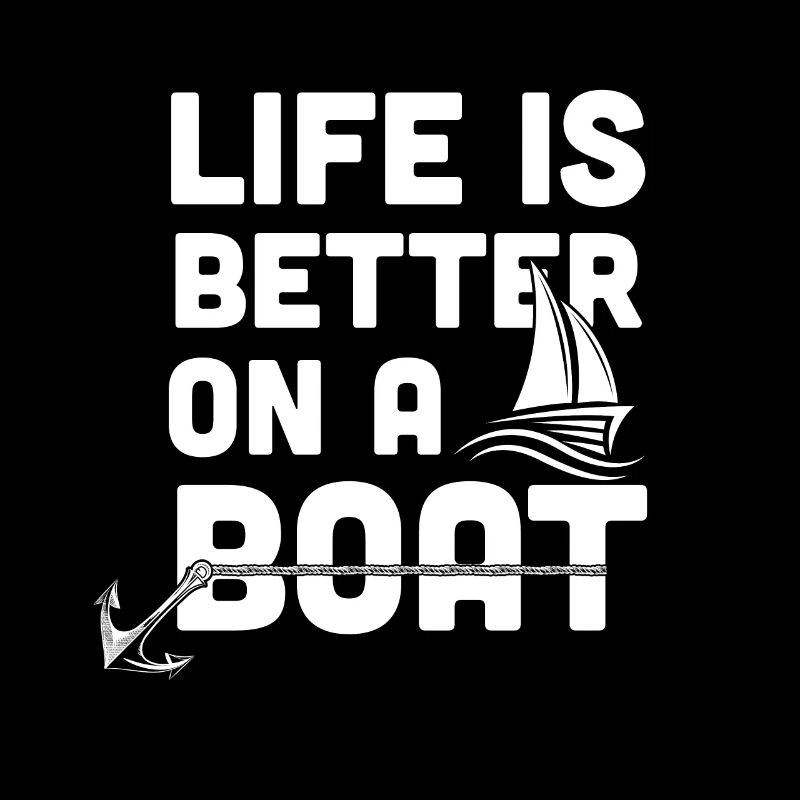 Das Leben Ist Besser Auf Einem Boot Segel Geschenk