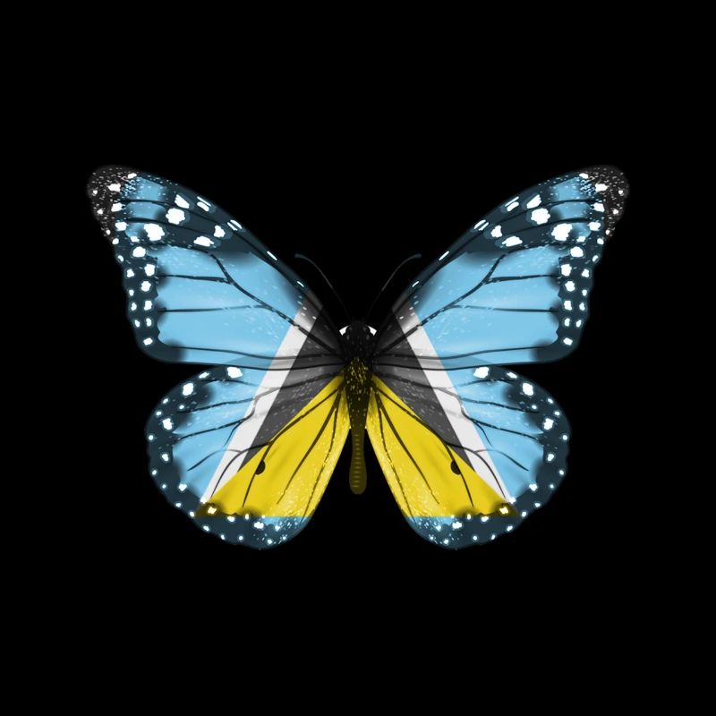 Papillon Drapeau De Ste Lucie