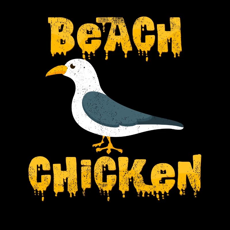 Beach Chicken Cool Möwe Seevogel Wildnis Geschenk