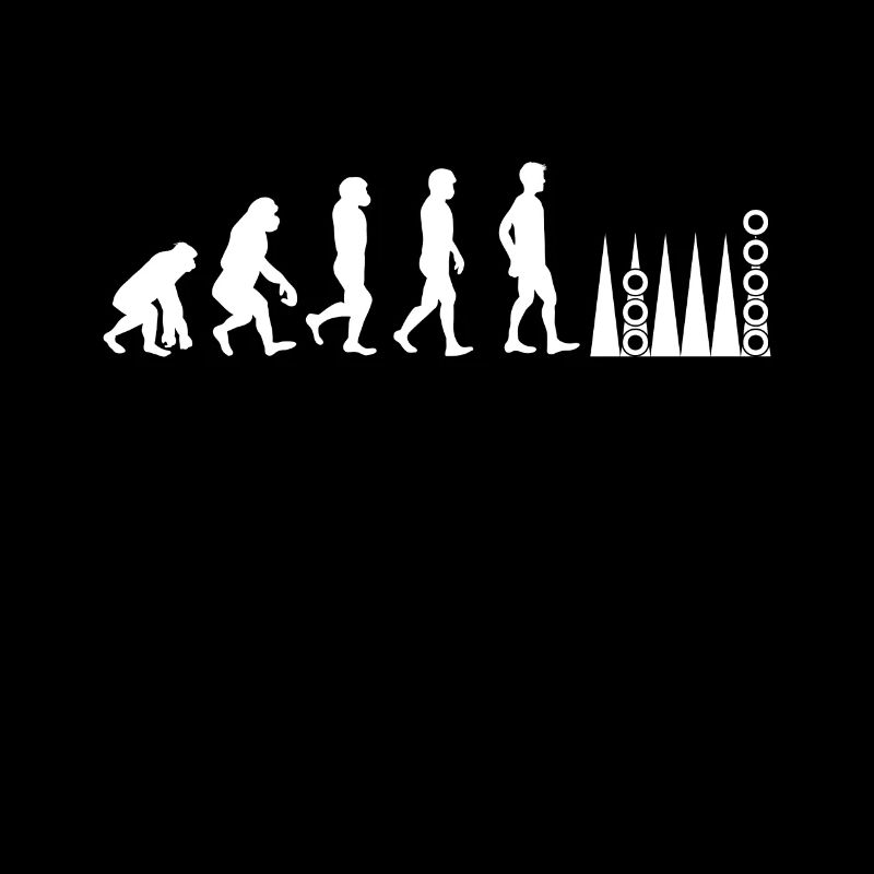 Backgammon Spieler Brettspiel T-Shirt Evolution