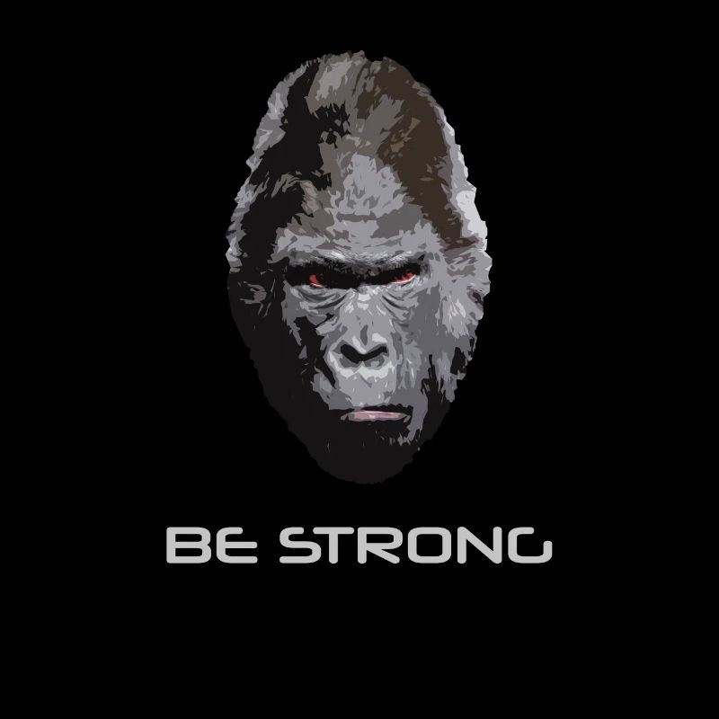 Cool, evil-looking gorilla - BE STRONG