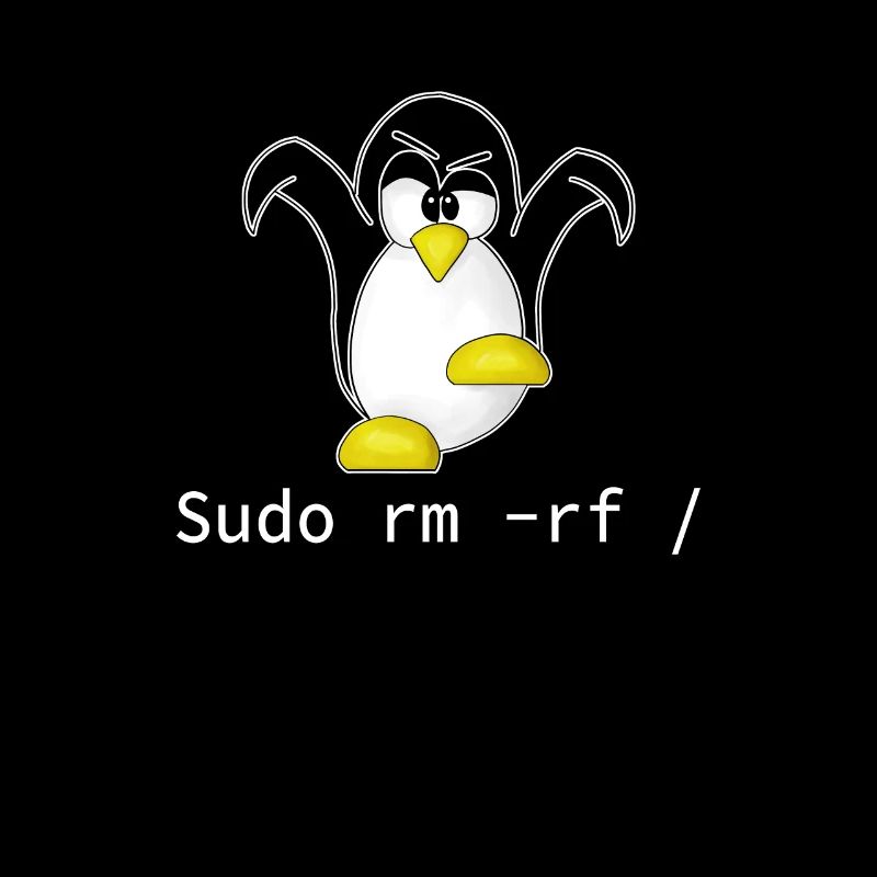 Tux Linux Pingouin Sudo Rm Rf | Hacke geek geek