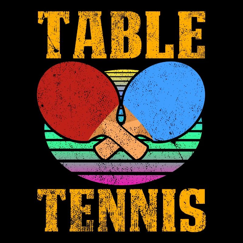 Idée de cadeau de tennis de table de style rétro vintage