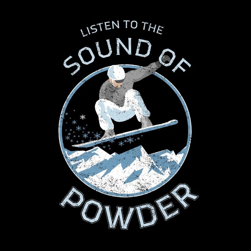 Conception de poudre de snowboarder