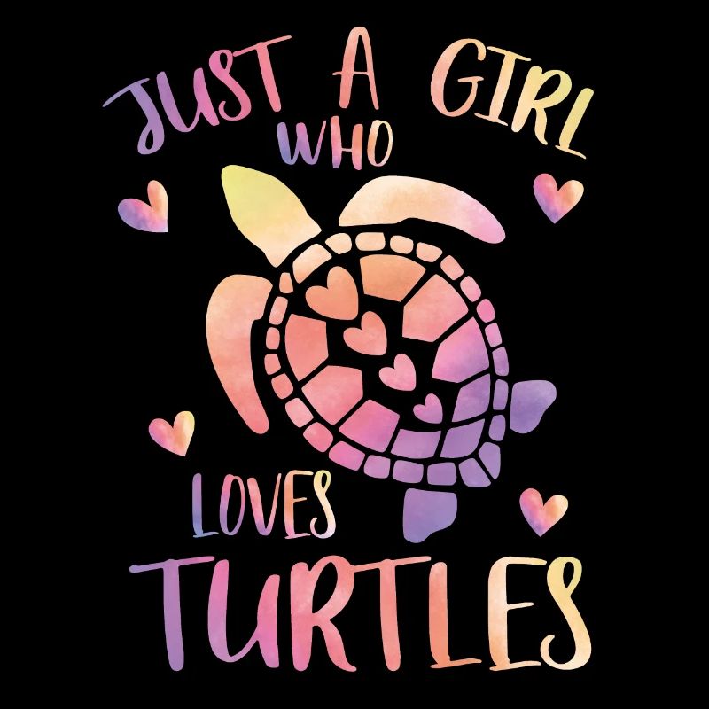 Nur ein Mädchen, das Schildkröten liebt