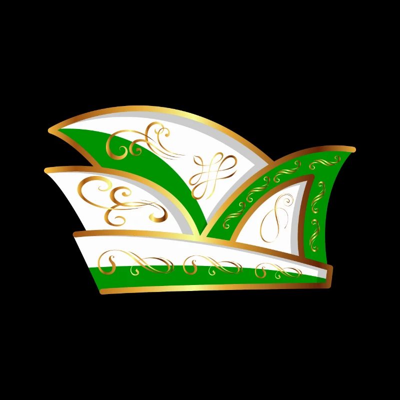 CASQUETTE DE COMITÉ CASQUETTE VERT BLANC CARNAVAL