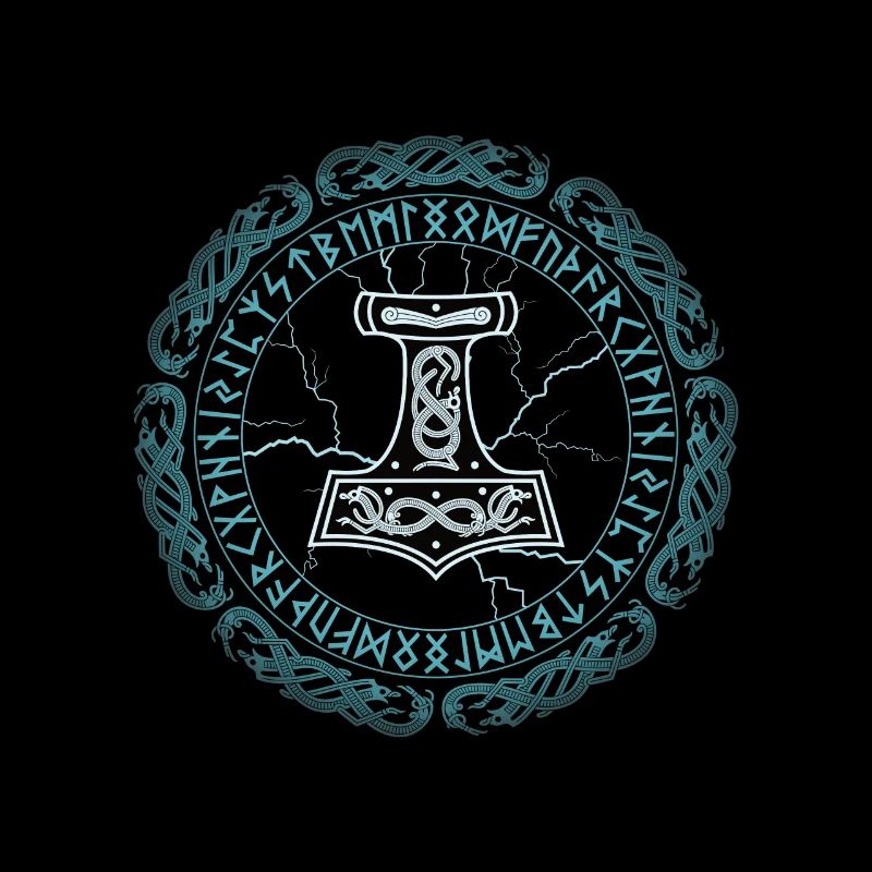 Mjölnir Hammer Thor Runen