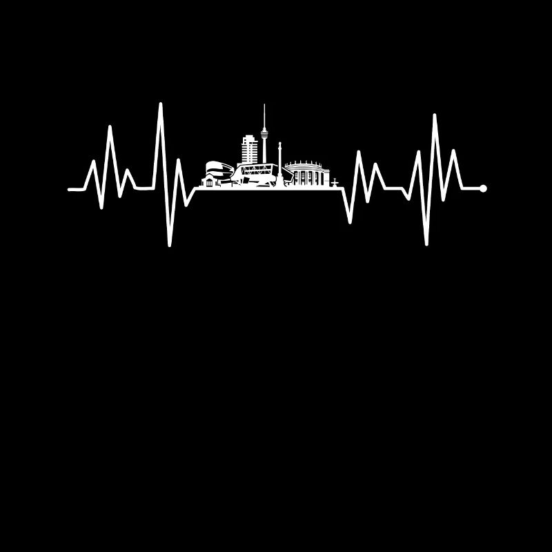 Stuttgart skyline heartbeat