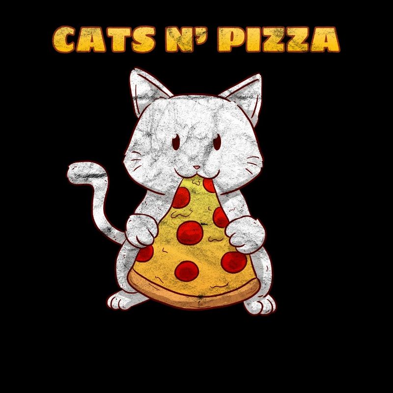 Cat Pizza Funny Pizza Lover Cat Lover