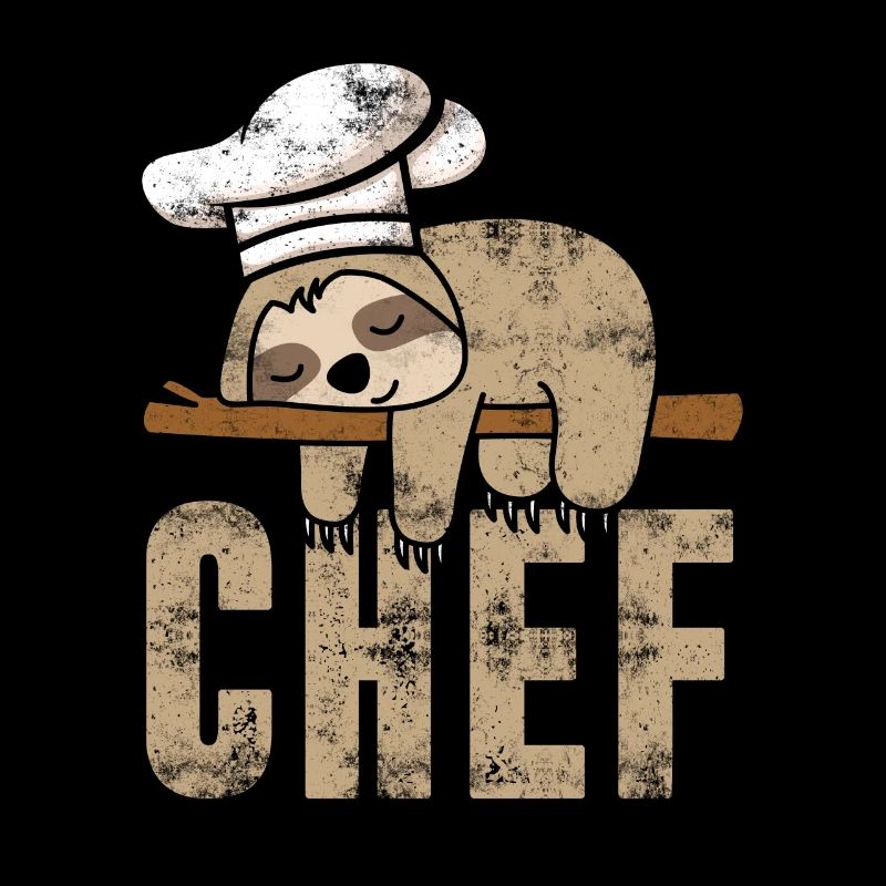 Faultier Chef Kochen Küche Backen Geschenk