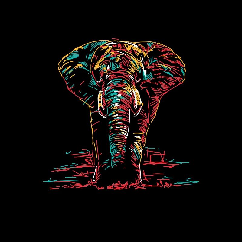 Elephant Abstract Elephant Lover Geschenk