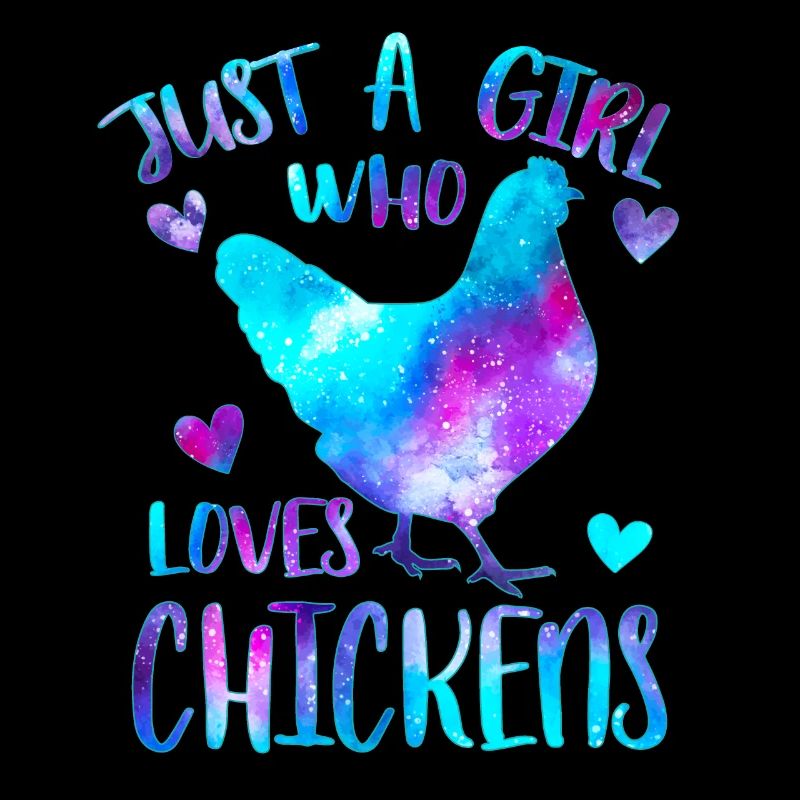 Nur ein Mädchen, das Hühner liebt