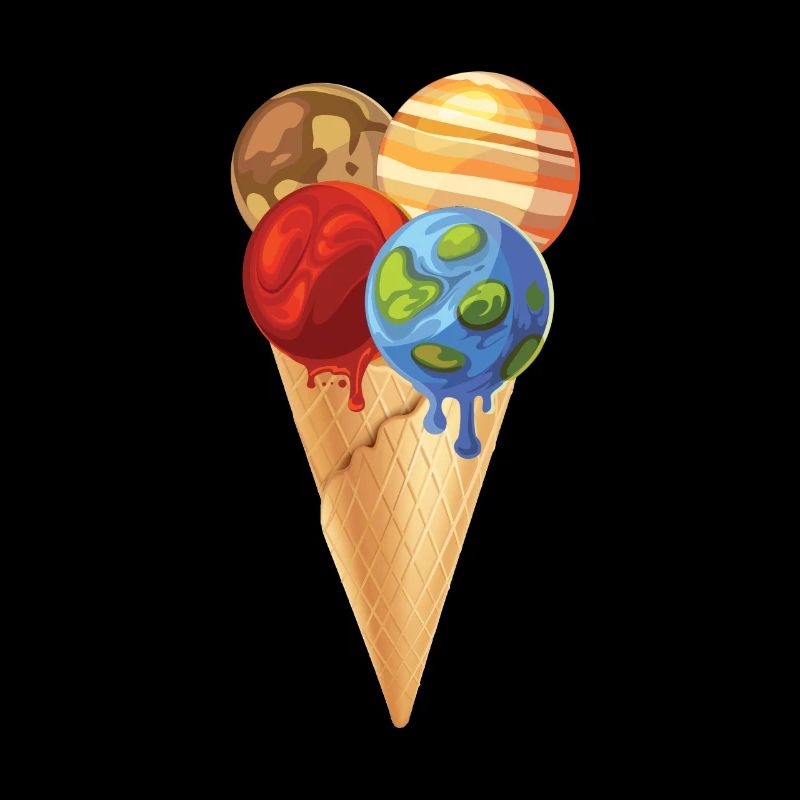 Planète de crème glacée scientifique