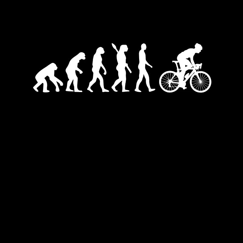 Road cyclists - evolution of humans / Darwin