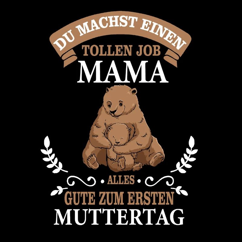 Erster Muttertag Bär Bärenmama mit Kind
