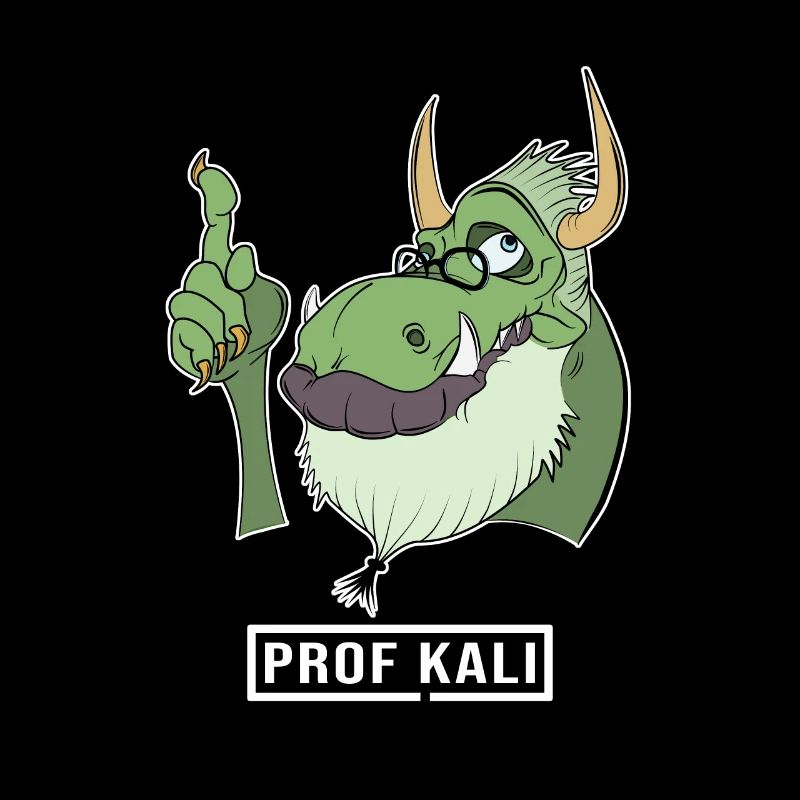 Kali Linux Computer Administrator Tux Drachen Kopf