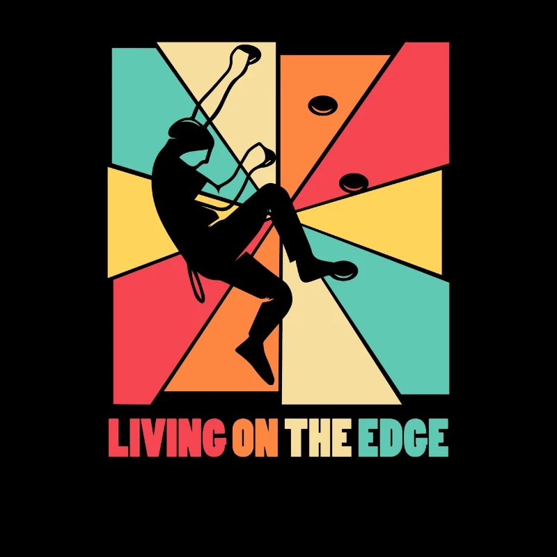 Leben am Rande Kletterwand