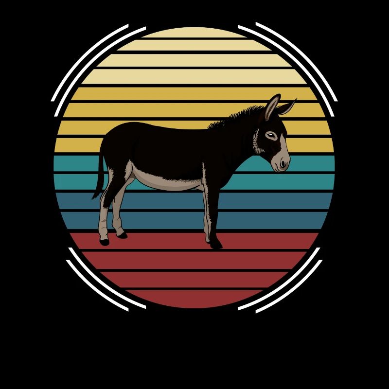 Retro Esel Pferd