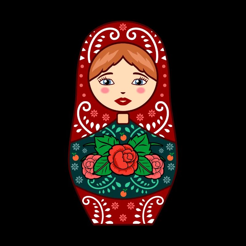 Red matryoshka dolls Russian nesting doll Matrosc