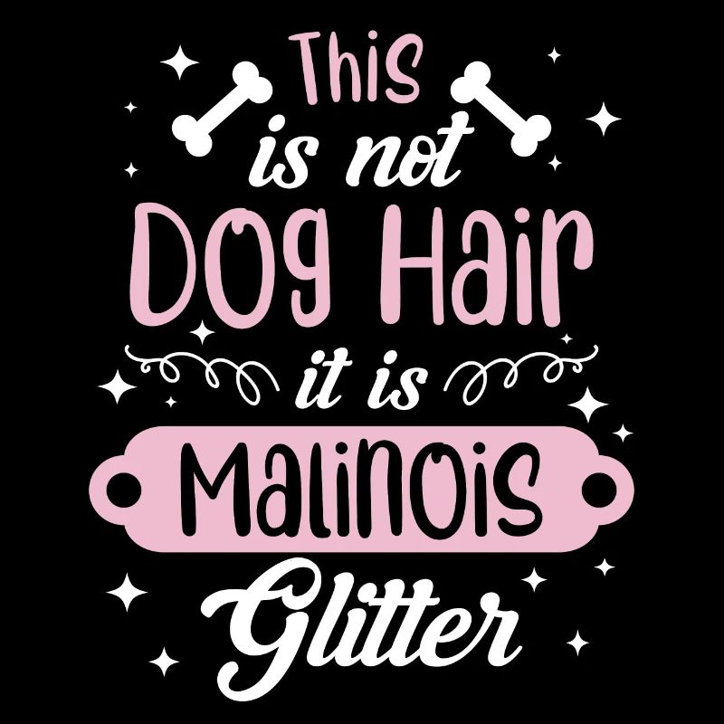 Belgian Malinois Glitzer Hundehaare Geschenkidee