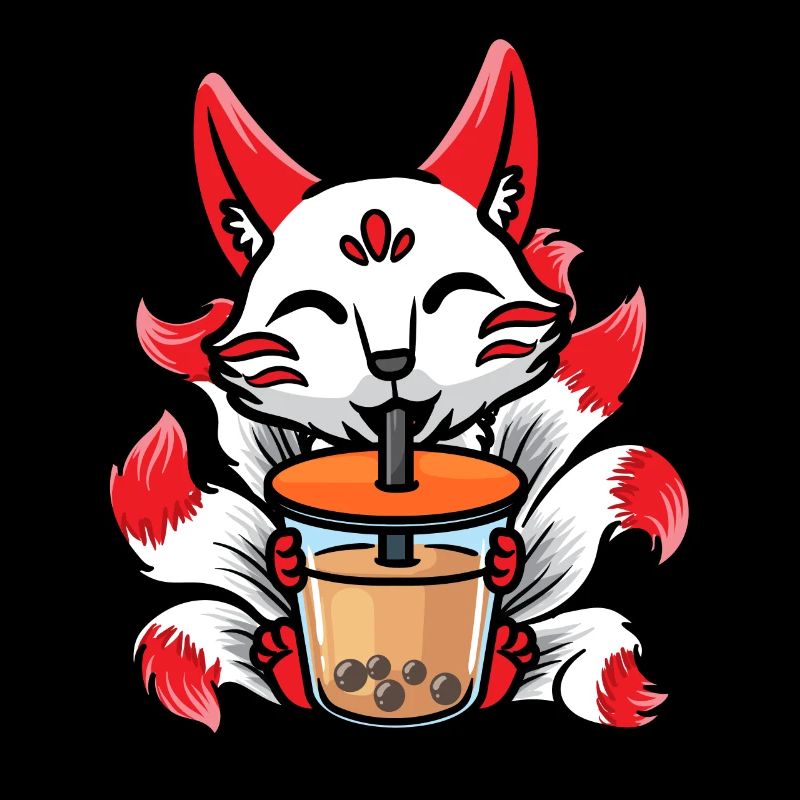Kitsune Anime Bubble Tea
