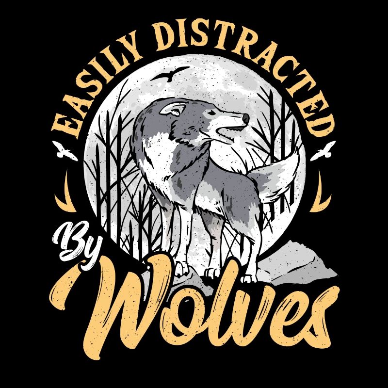 Easily Distracted By Wolves Wolf