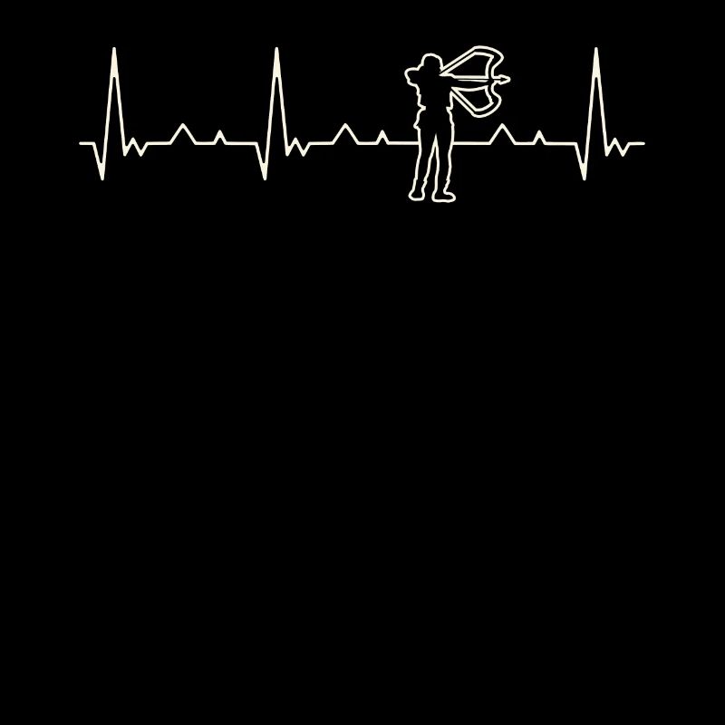 Hembra Hunter Bow Arrow. Corazón. Amor. Ekg.