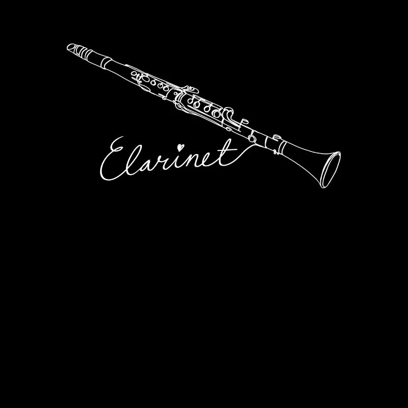Clarinet Oneline Art - Clarinet Clarinetist