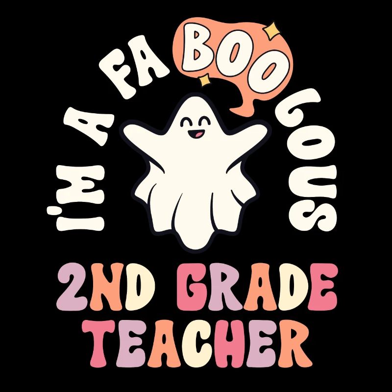 Professeur Halloween Retro 2nd Grade Vintage Second