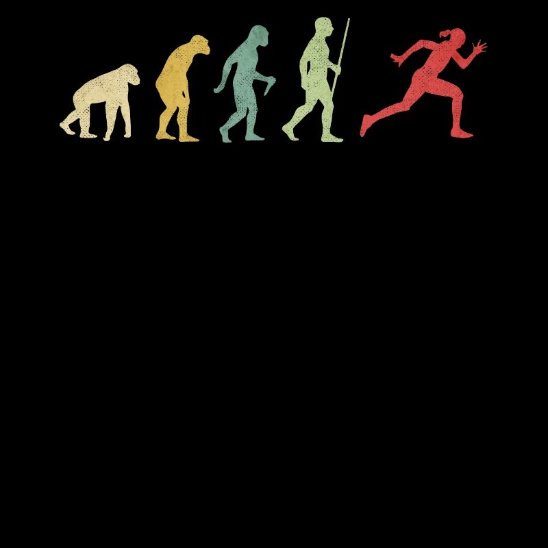 Woman Athlete Running Girl Evolution
