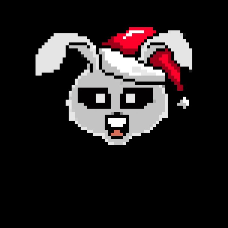 Lapin Pixel Drôle de lapin Noël
