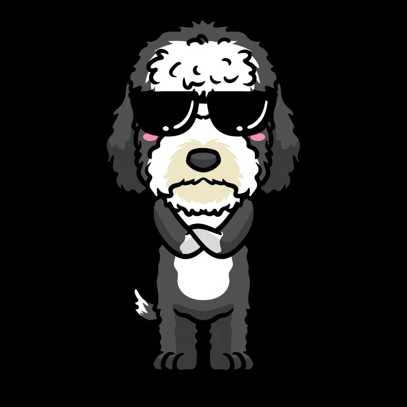 Sheepadoodle Hund Mit Sonnenbrille Emoticon