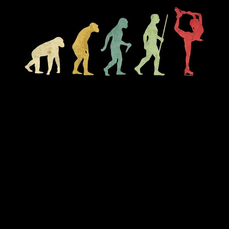 Figur Skating Girl Ice Dance Evolution