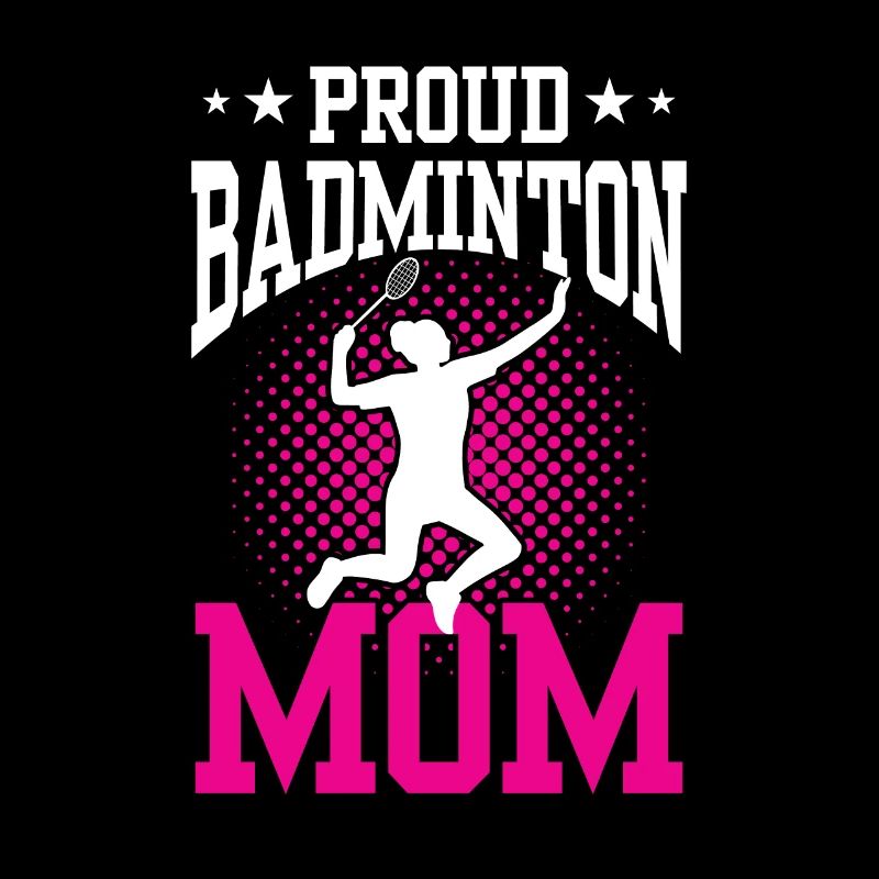 Fière maman de badminton Joueuse de badminton amoureuse