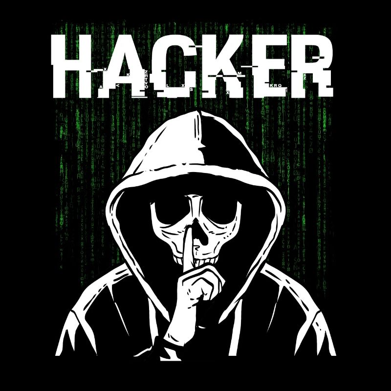 Hacker Skull Hacking Programming Dark Net