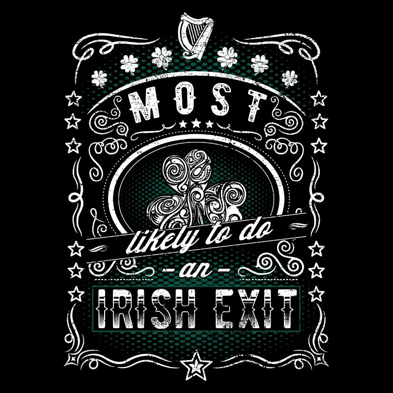 Irish Exit Saint Patrick's Day Vintage Gift