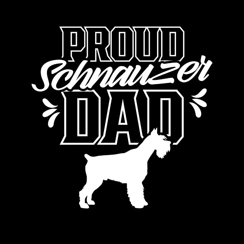 Stolzer Schnauzer Papa Junge Typ Hund Schnauzers